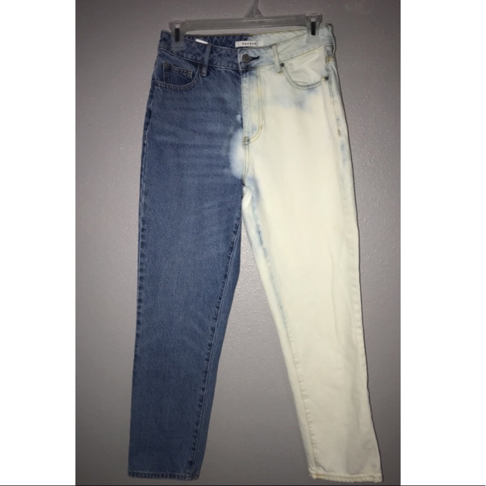 pacsun split bleach jeans